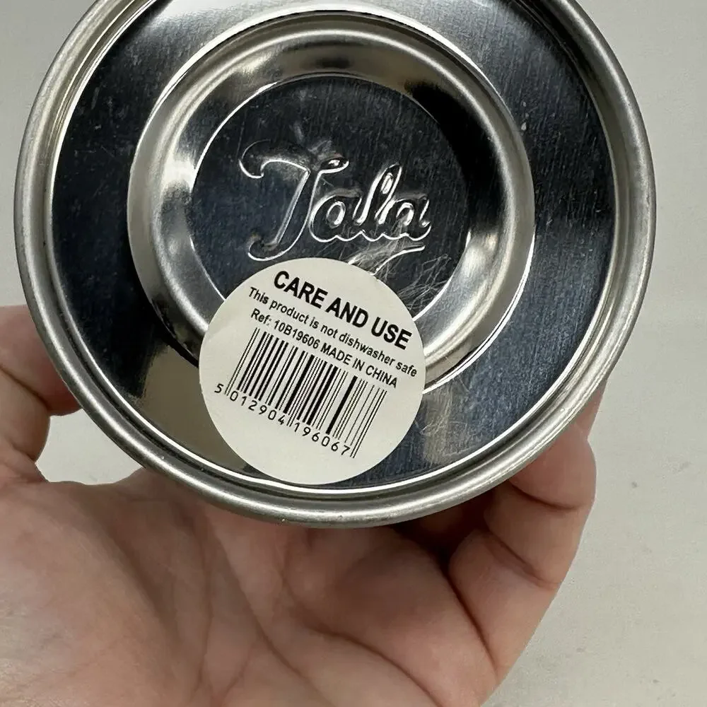 TALA Metal Sugar Shaker. 1960's Retro Design Cakes/Cupcakes/Drinks/Cocoa. BLUE